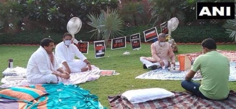 PM praises Harivansh for offering tea to protesting Opposition MPs