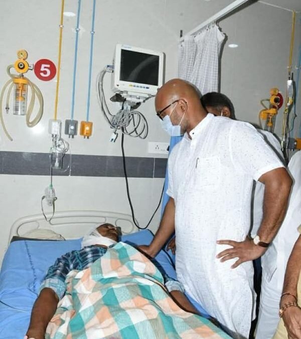 Visited The Private Hospital In Nizamabad, Treating The Injured BJP Karyakartas Attacked By TRS Goons.