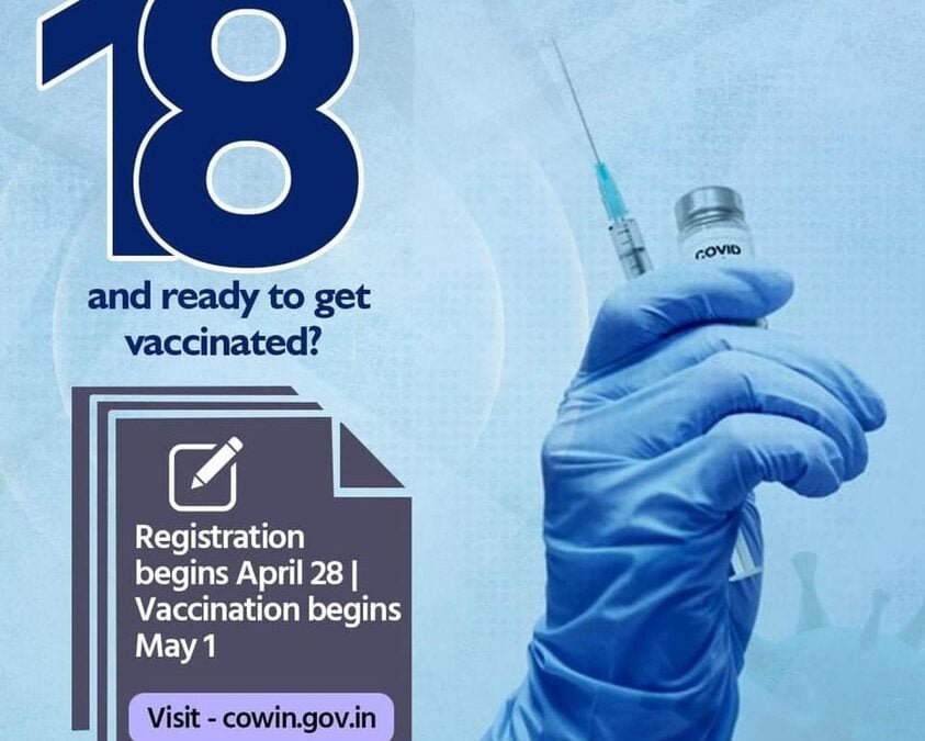 Registration For People Above 18 Years Starts From April 28
