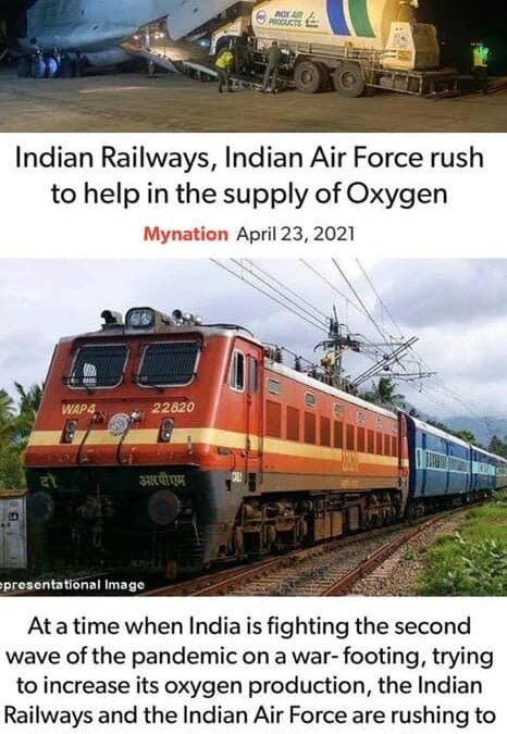 Indian Railways, Indian Air Force Are Rushing To Help In The Supply Of Oxygen