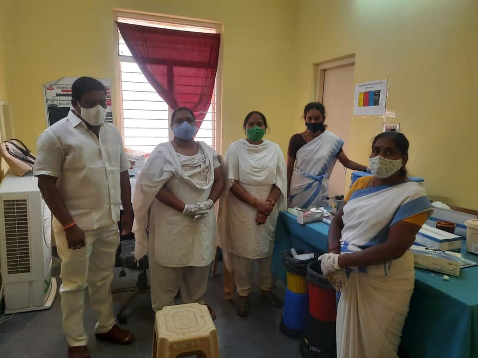 Vaccine Drive in Nizamabad - Dharmapuri Arvind