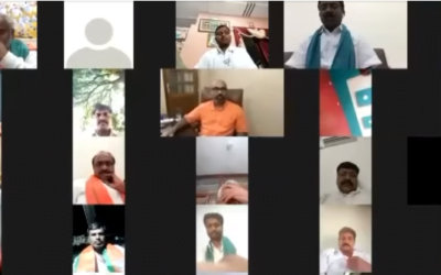 Dharmapuri Arvind Virtual Meeting With BJP Kisan Morcha District Executive