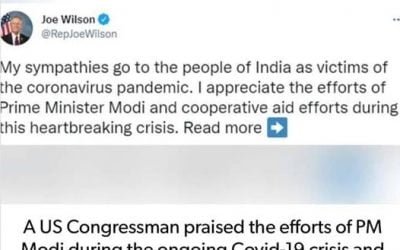 US Congressman Praises PM Modi’s Efforts During Covid Crisis