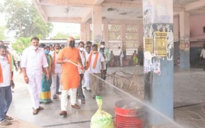 Service Is The Organization: Participated In the Sanitisation Of Navipet  Bus Stand