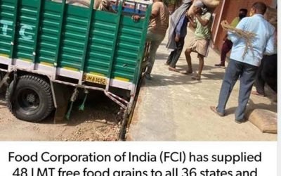 PMGKAY: FCI Supplies 48 LMT Free Food Grains To States, UTs