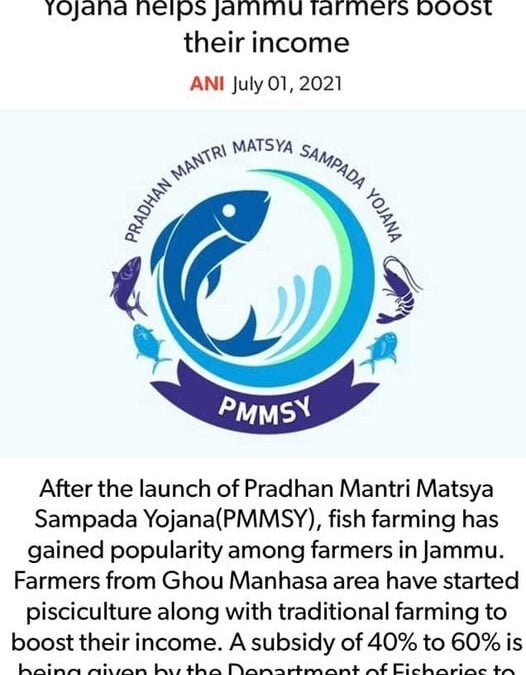 J-K: Pradhan Mantri Matsya Sampada Yojana Helps Jammu Farmers Boost Their Income