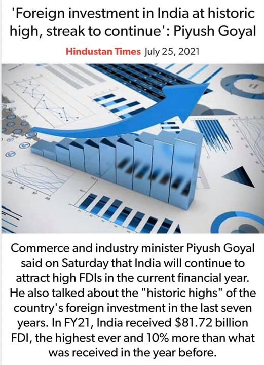 Foreign investment in India at historic high, streak to continue - Dharmapuri arvind