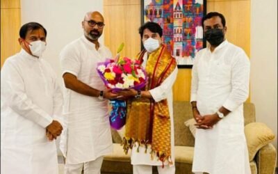 MP Dharmapuri Arvind Met Union Civil Aviation Minister Sri Jyotiraditya Scindia