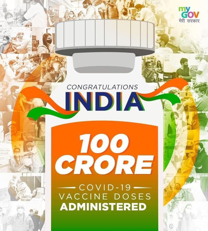 india crosses 100 crore covid vaccination mark - dharmapuri arvind