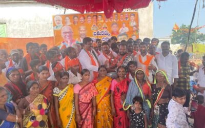 BJP Flag Hosting Program In Mopal Mandal, Narsingpally, Manchippa, Amrabad, Yellamma Kunta Villages