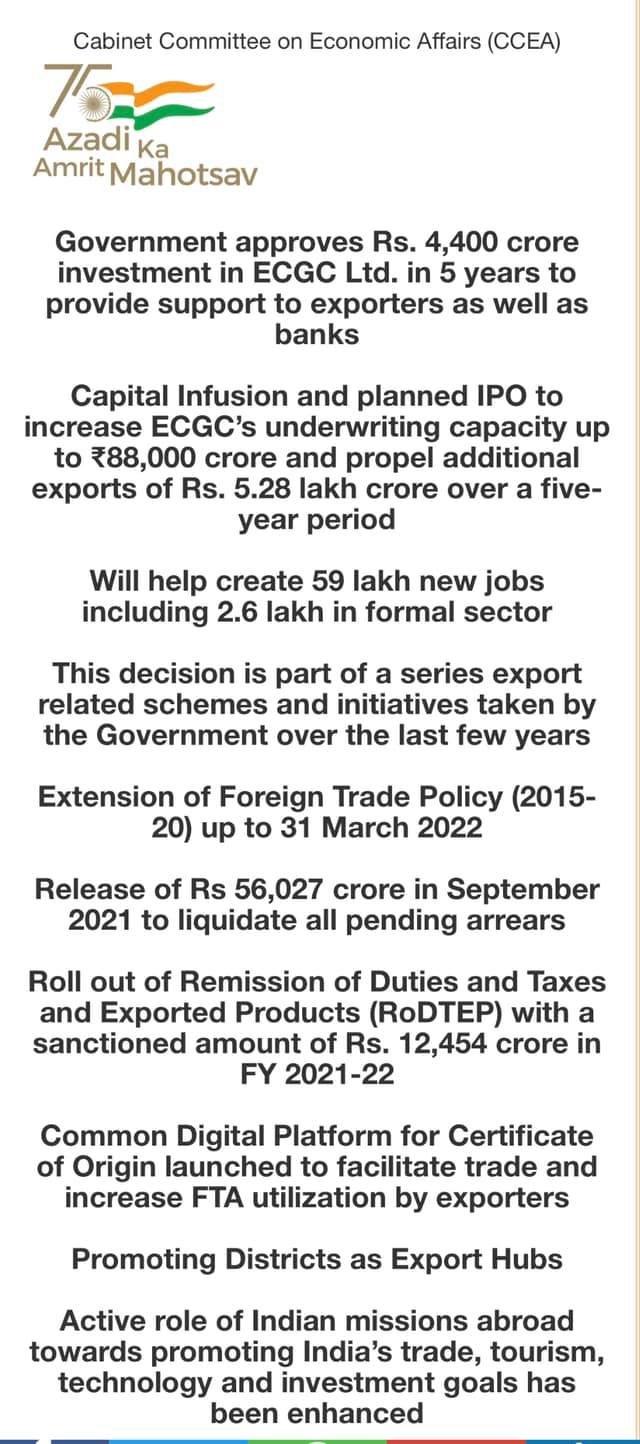 Cabinet committee on economic affairs - Dharmapuri Arvind
