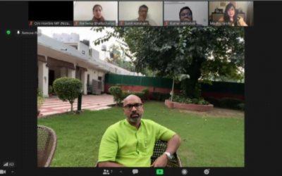 MP Aravind Virtual Meeting With Swaniti initiative & Facebook India