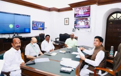 Met Shri Piyush Goyal Ji In The Parliament Along With MP Shri Bandi Sanjay