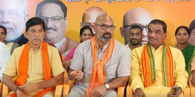 Press Meet At BJP Office, Nizamabad