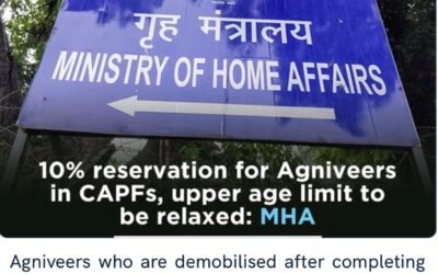CAPFలలో అగ్నివీర్లకు 10% రిజర్వేషన్