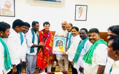 కేంద్ర వ్యవసాయ మరియు రైతు సంక్షేమ శాఖ మంత్రి (MoS ), శ్రీ కైలాష్ చౌదరి గారిని కలిసిన ‘రైతు ఐక్య వేదిక’ పూర్వ అధ్యక్షులు