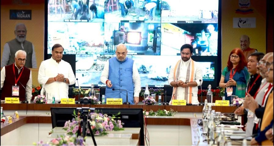 Union HM Shri Amit Shah Chaired a meeting with the CMs and DGSP