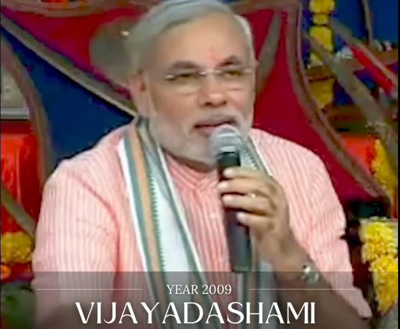 Narendra Modi explain how India’s weapons policy is guided by its scriptures