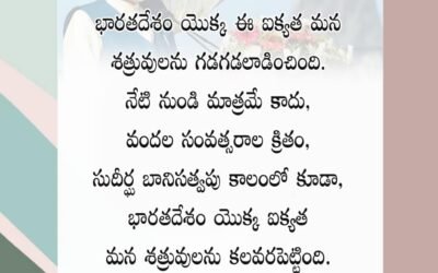 This unity of India rattles our enemies