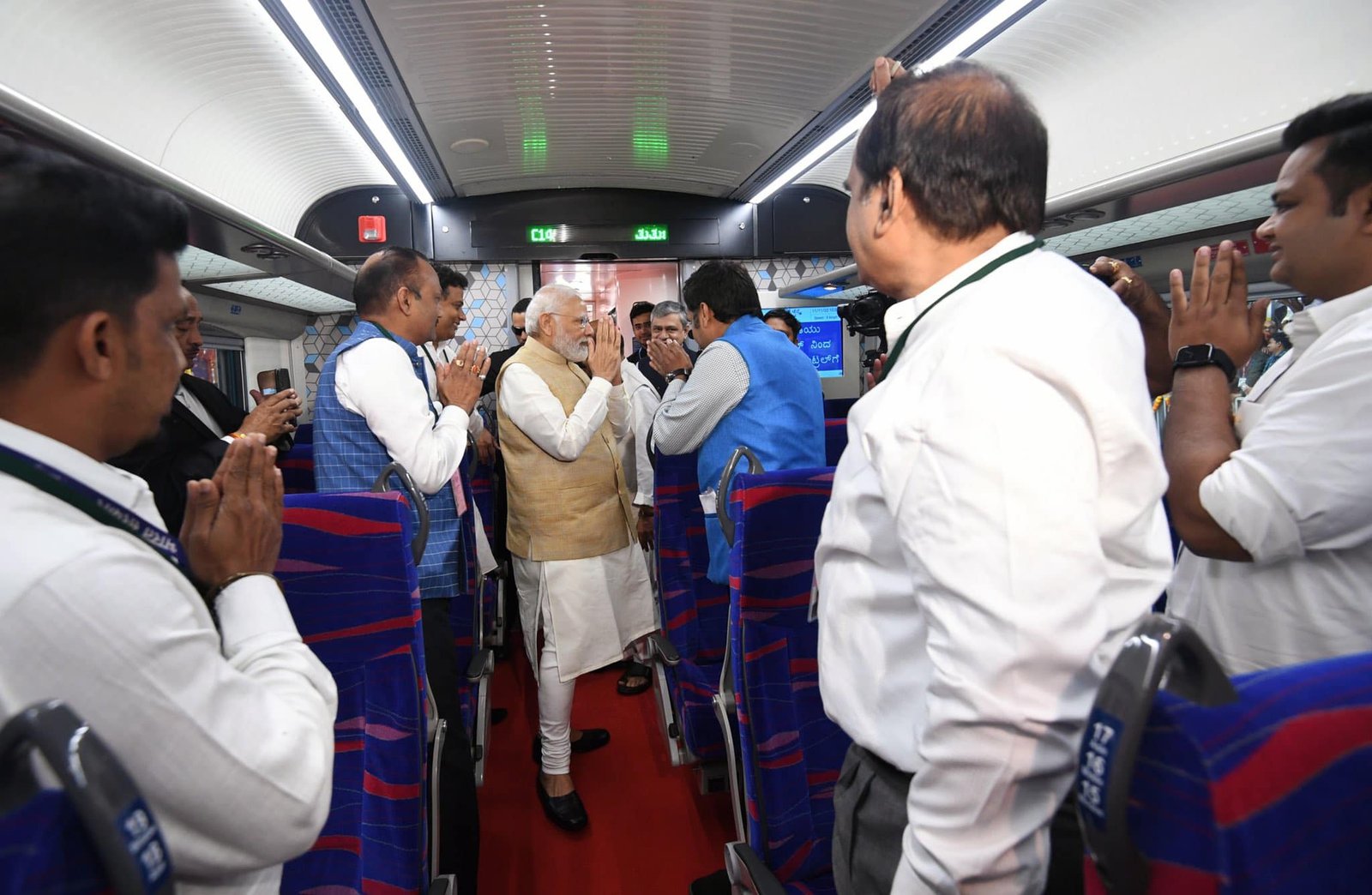 PM Shri Narendra Modi flags off Chennai-Mysuru fifth Vande Bharat Express