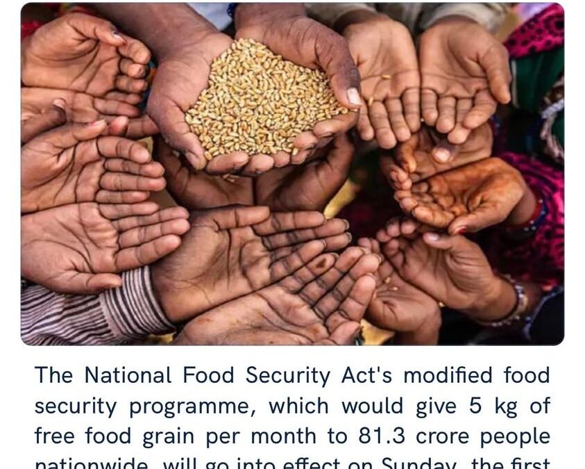 India begins giving 5kg/month food grains
