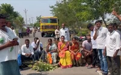 BJP Leaders Along With BJP State Executive Committee Member Joined The ‘Rasta Roko’ In Jagtial