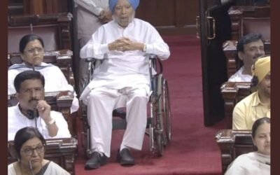 Manmohan Singh Visits Parliament On Wheelchair