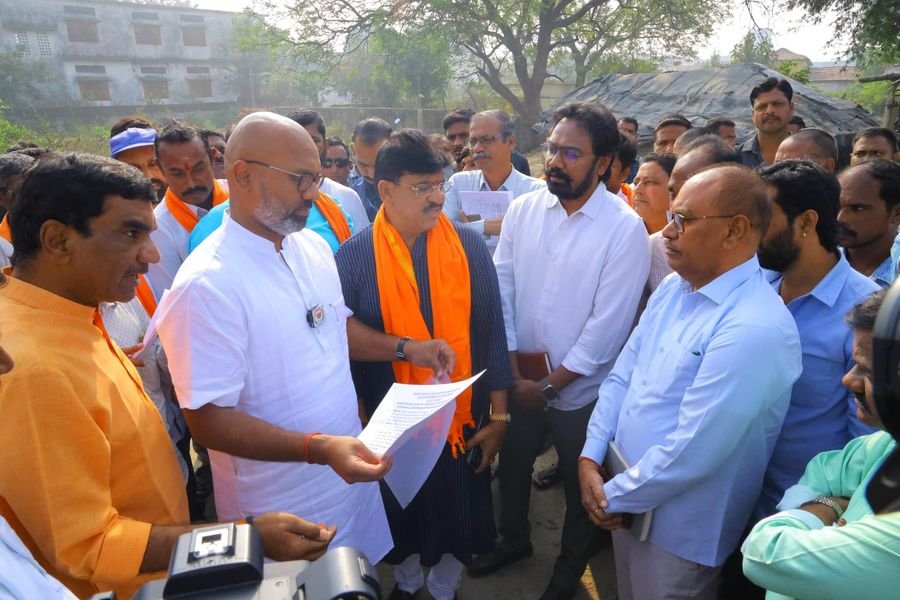 Inspected The Construction Works Of ROB 802 At Adivi Mamidi Palli