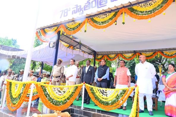 Independence Day Celebrations at Police Parade Grounds In Nizamabad