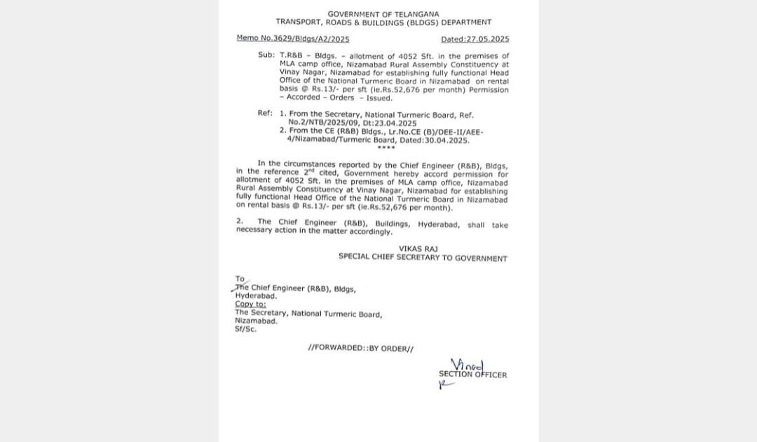 A Promise Fulfilled: National Turmeric Board Now a Reality in Induru